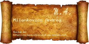 Milenkovics Andrea névjegykártya